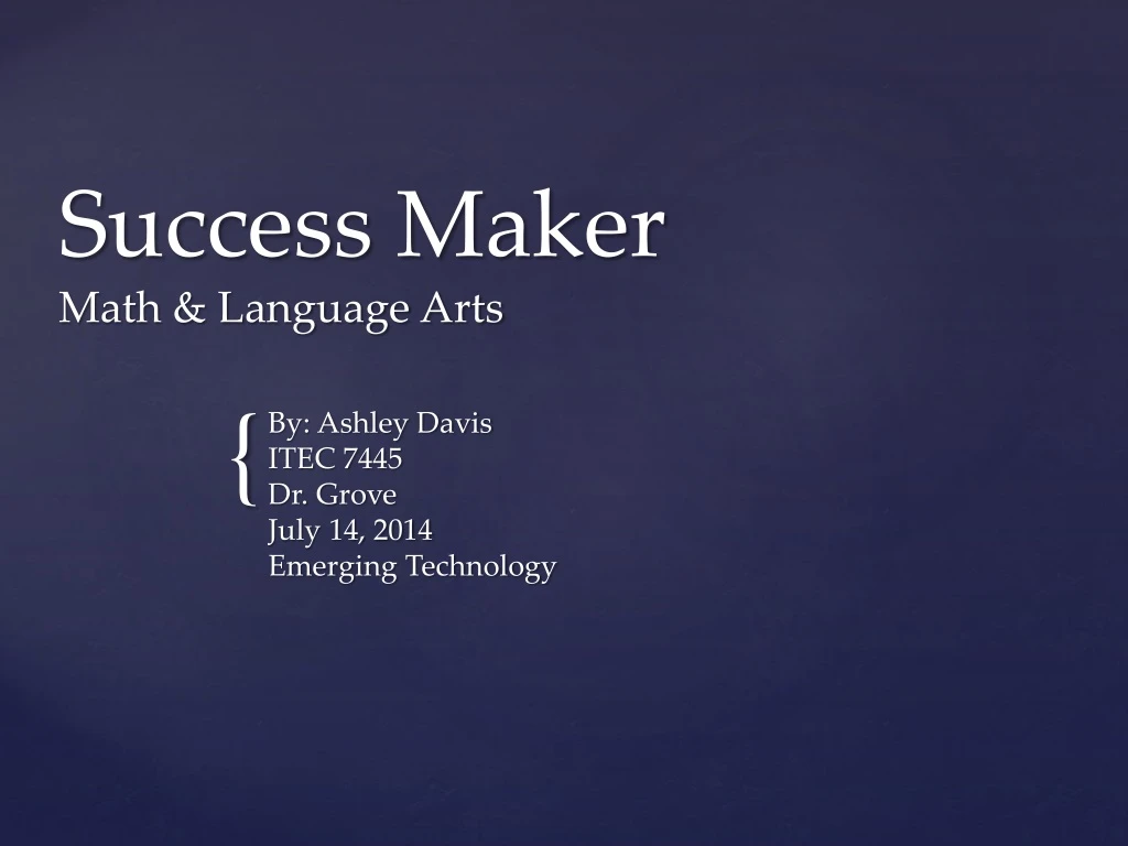 success maker math language arts