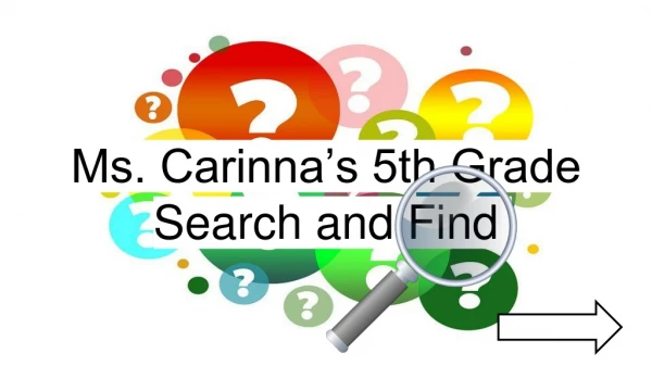 Ms. Carinna’s 5th Grade Search and Find