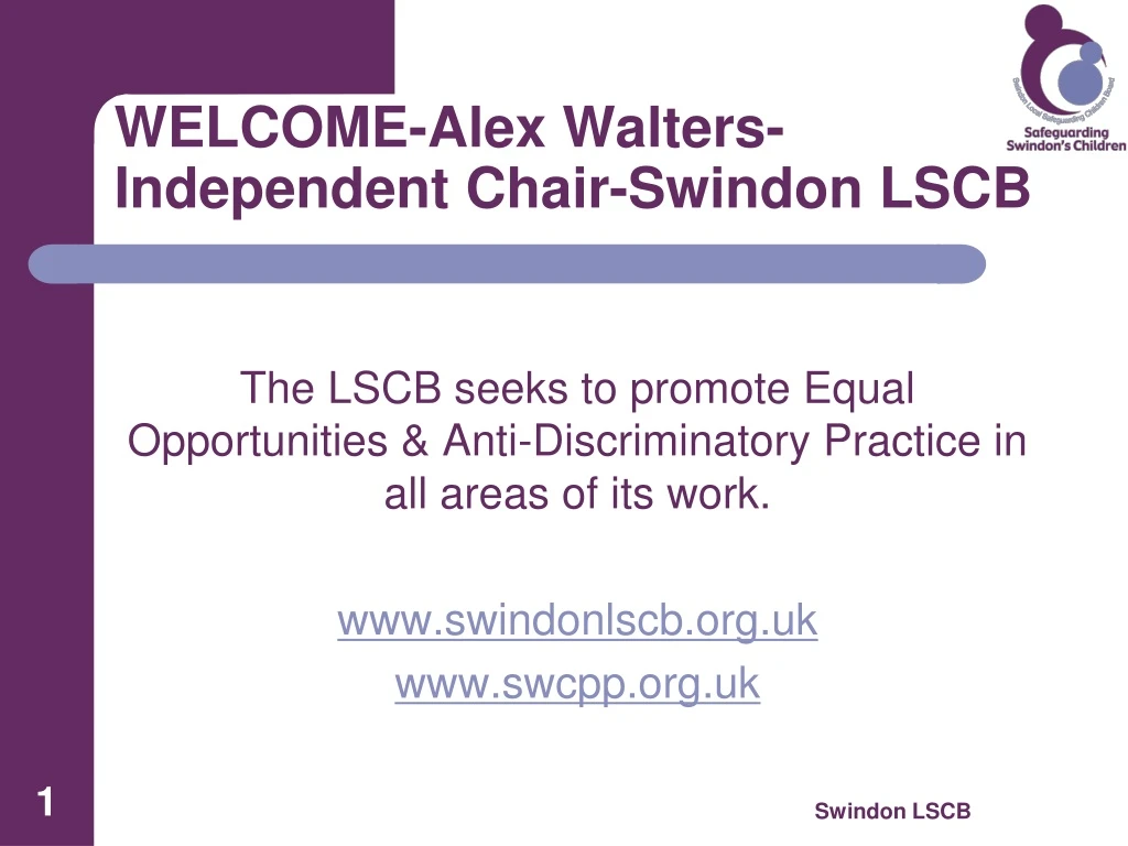 welcome alex walters independent chair swindon lscb