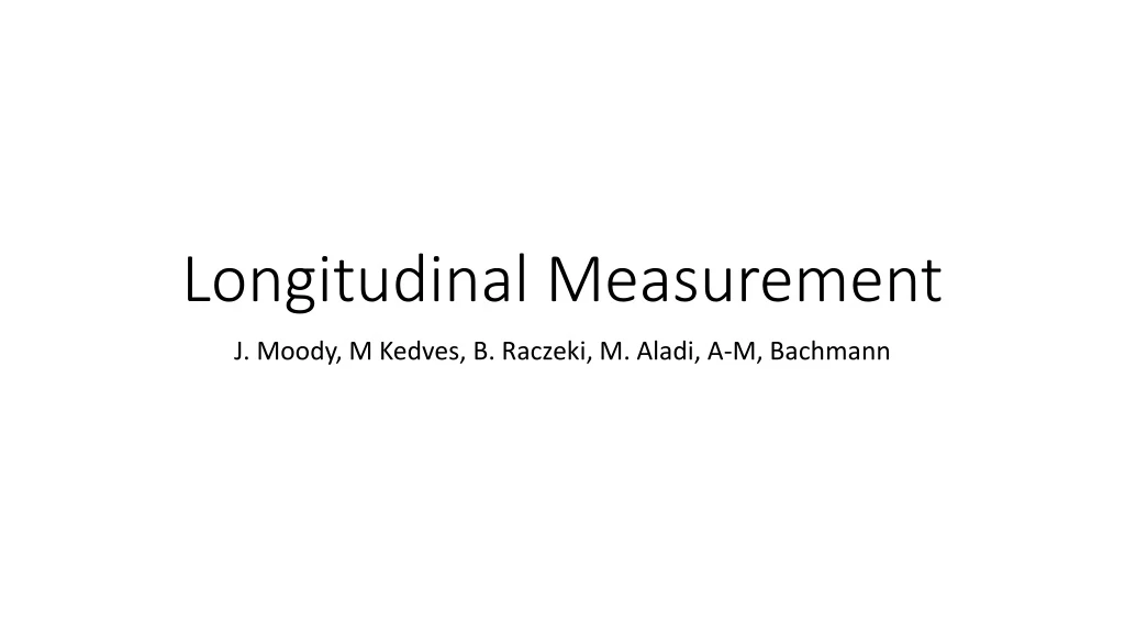 longitudinal measurement