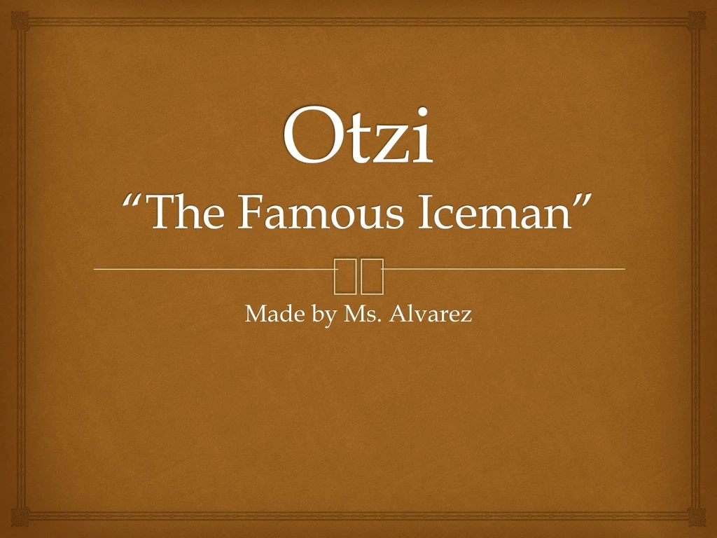 otzi the famous iceman