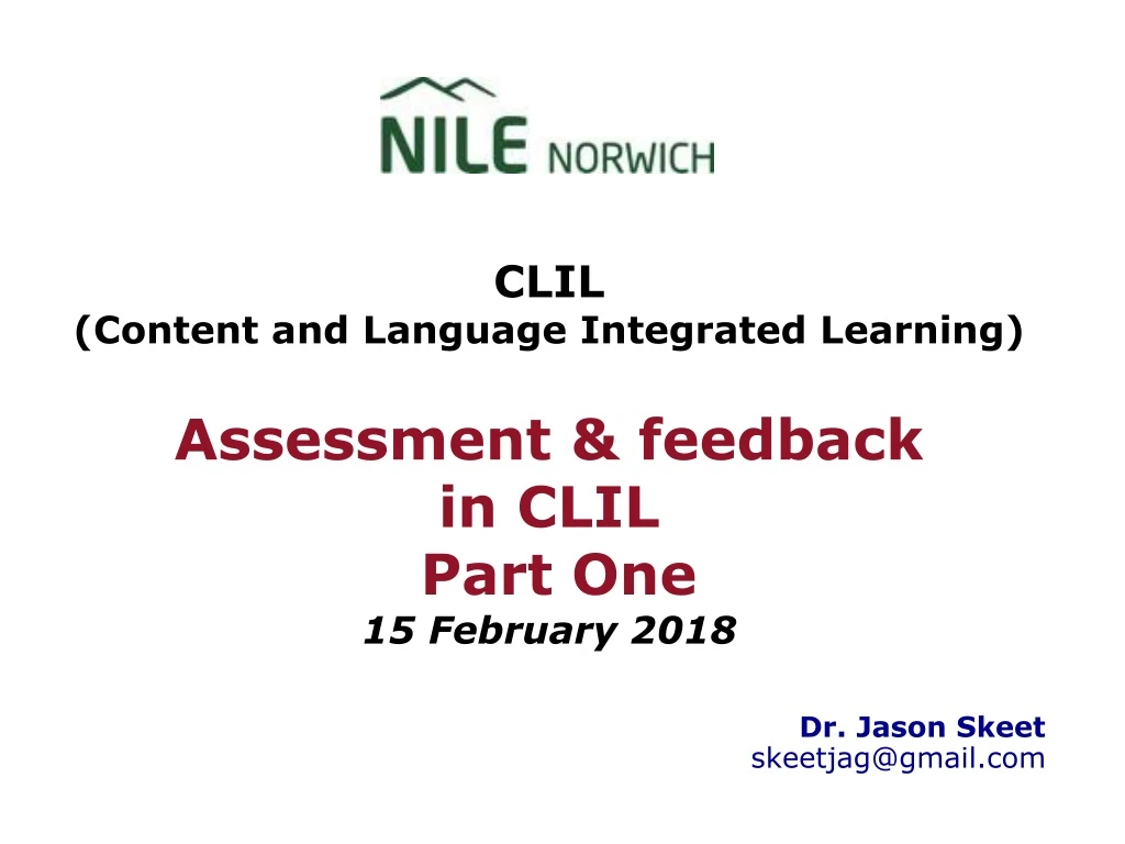 clil content and language integrated learning assessment feedback in clil part one 15 february 2018