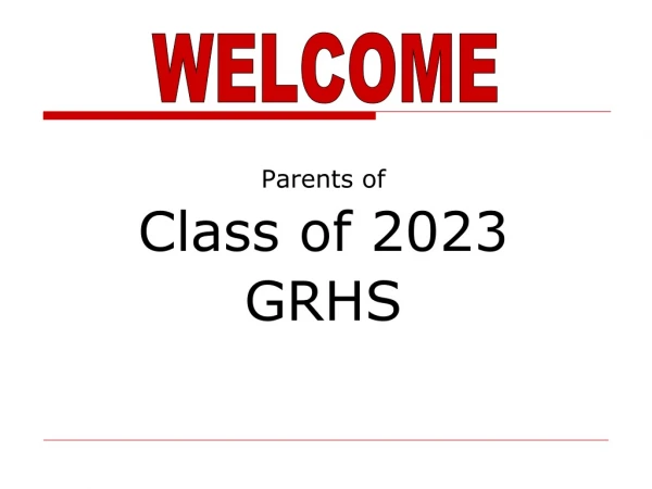 Parents of Class of 2023 GRHS