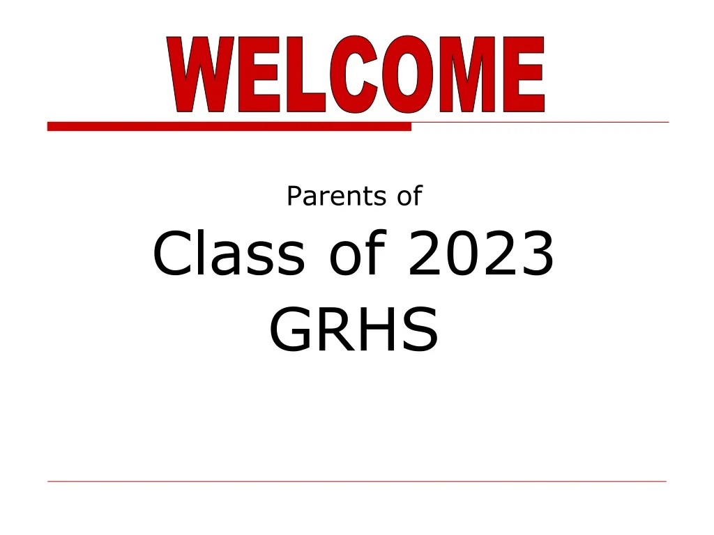 parents of class of 2023 grhs