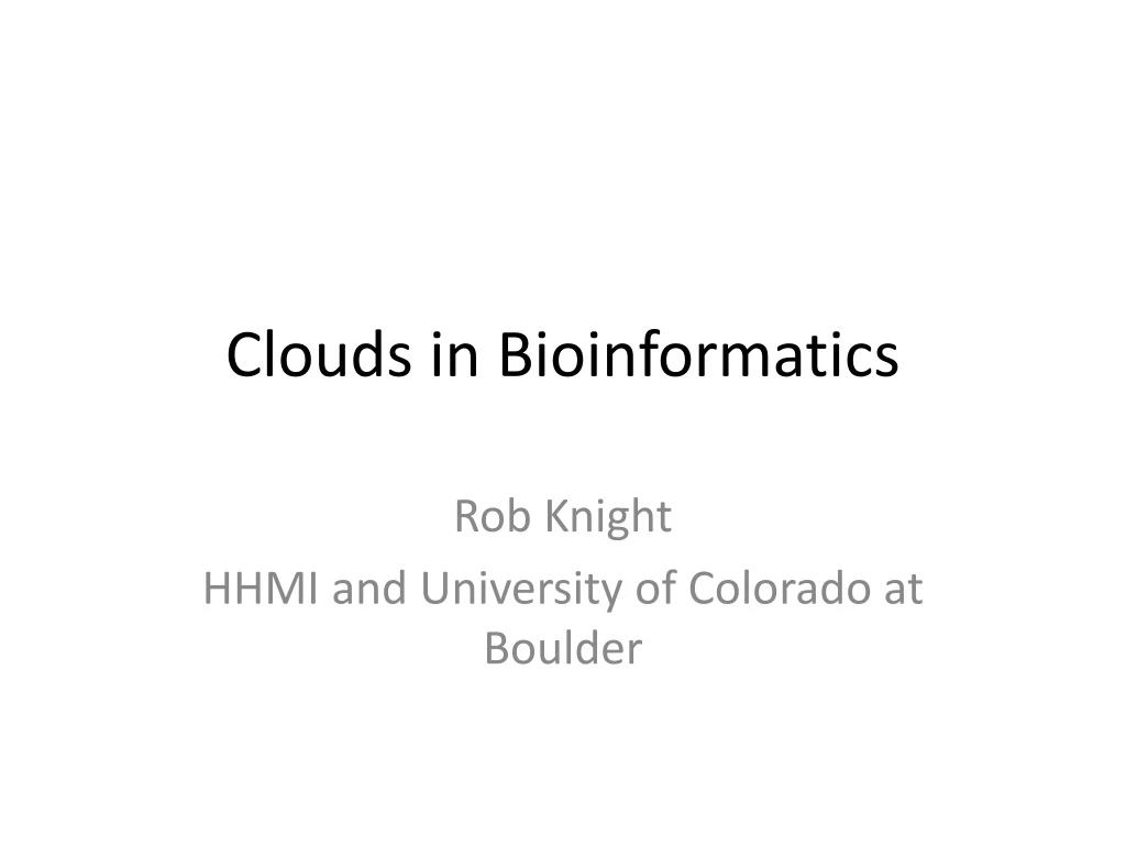 clouds in bioinformatics