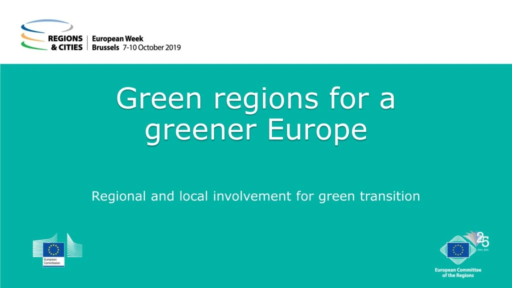 green regions for a greener europe