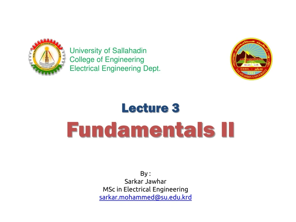 university of sallahadin college of engineering