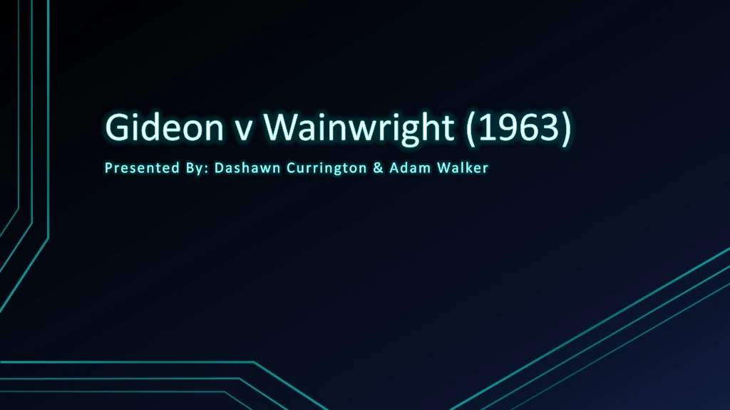 gideon v wainwright 1963