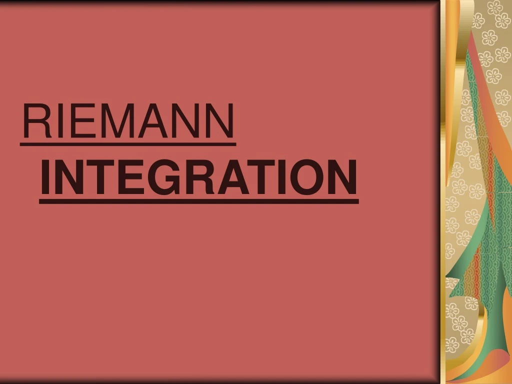 riemann integration