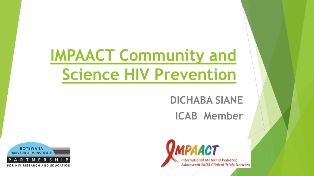 impaact community and science hiv prevention
