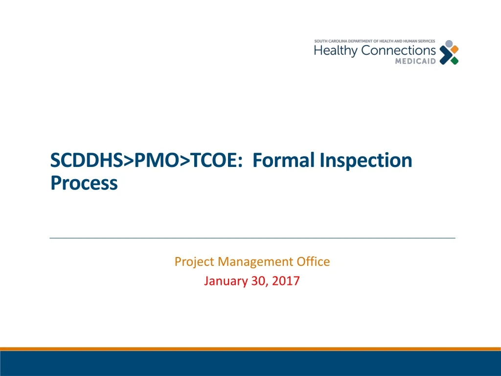 scddhs pmo tcoe formal inspection process