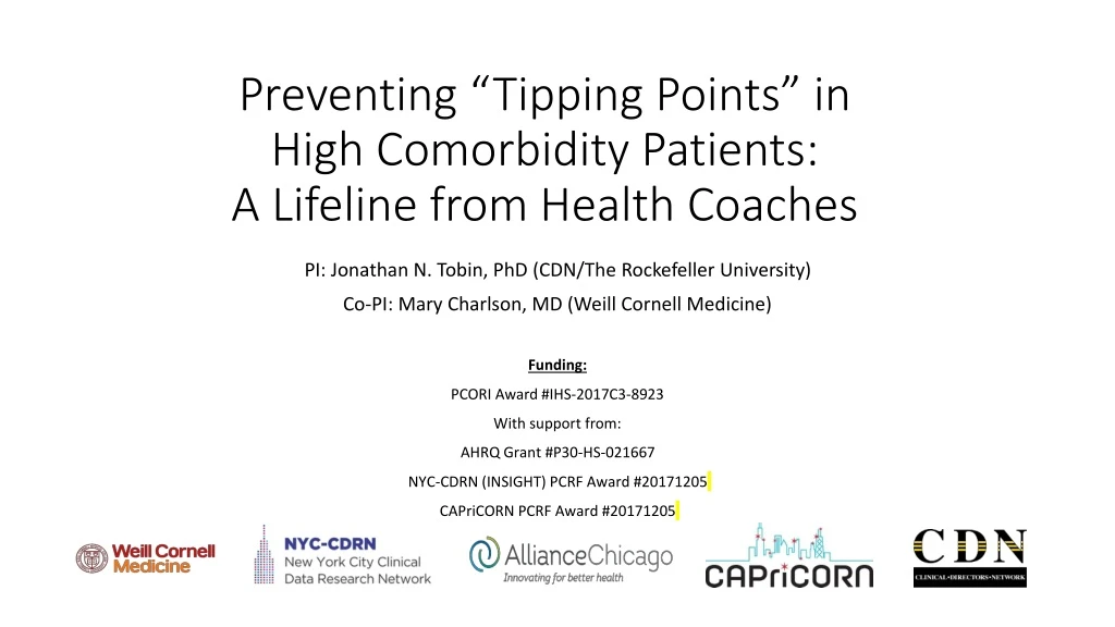preventing tipping points in high comorbidity patients a lifeline from health coaches