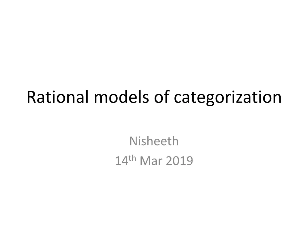 rational models of categorization