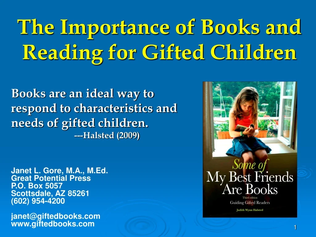 the importance of books and reading for gifted children