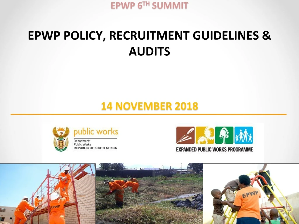 epwp 6 th summit epwp policy recruitment guidelines audits 14 november 2018