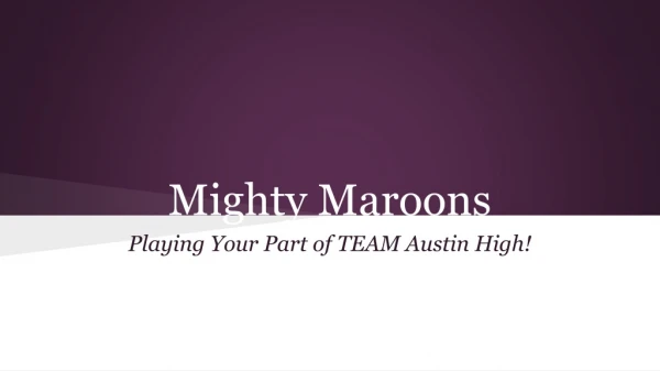 Mighty Maroons