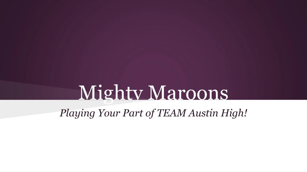 mighty maroons