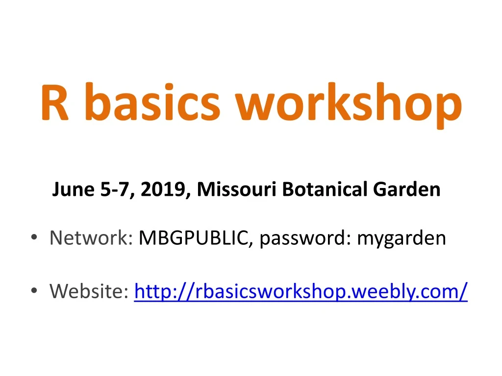 r basics workshop