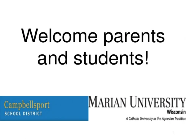 Welcome parents and students!