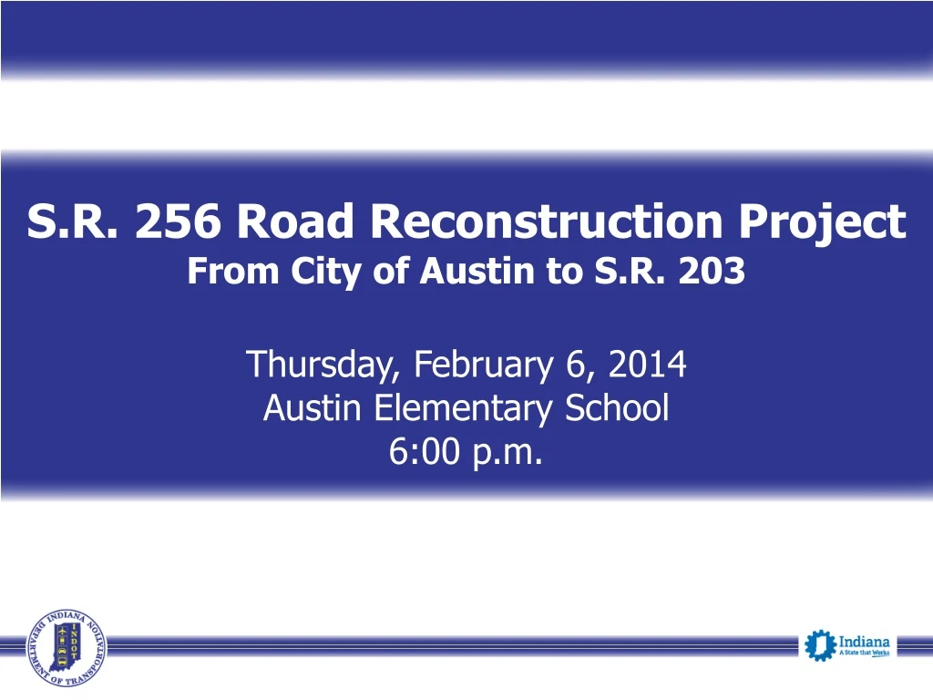 s r 256 road reconstruction project from city