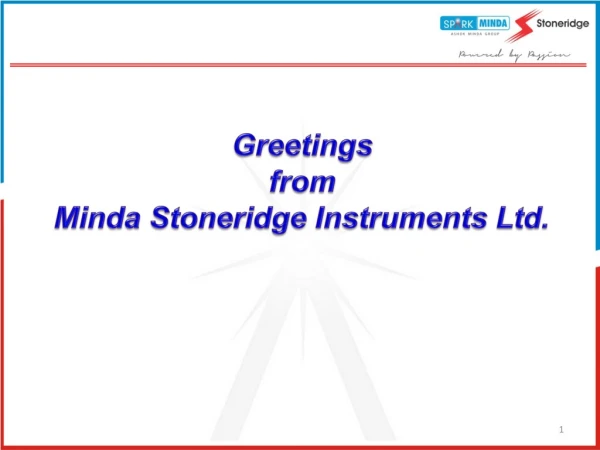 Greetings from Minda Stoneridge Instruments Ltd.