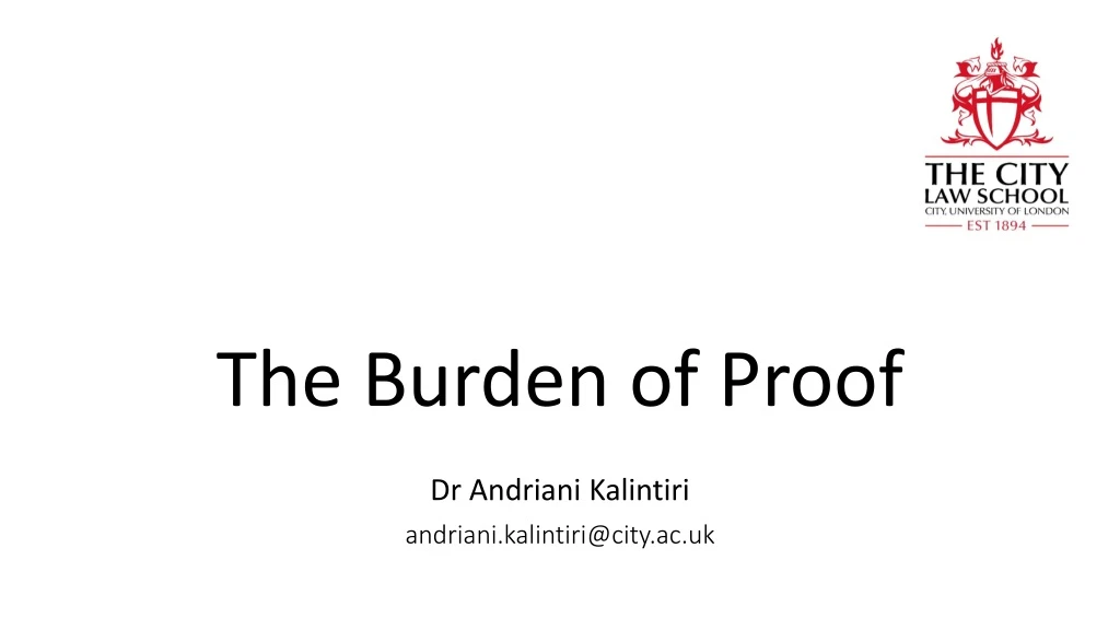 the burden of proof