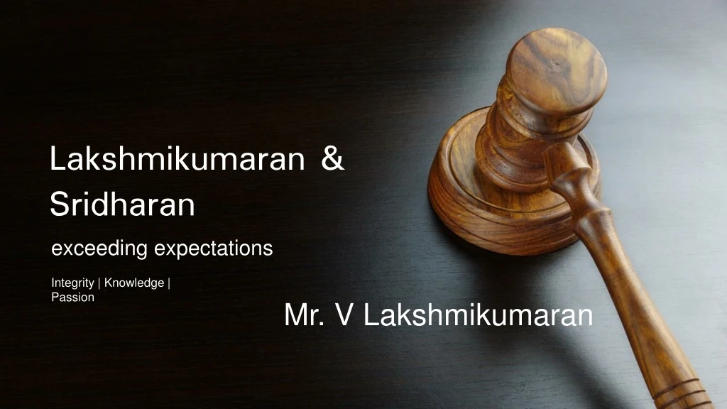 lakshmikumaran sridharan