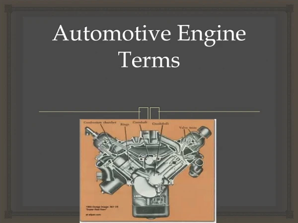 Automotive Engine Terms