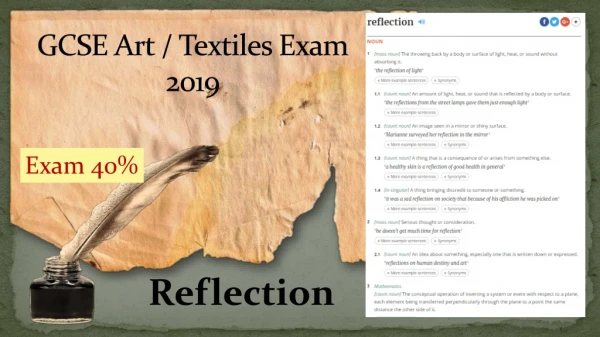 GCSE Art / Textiles Exam 2019
