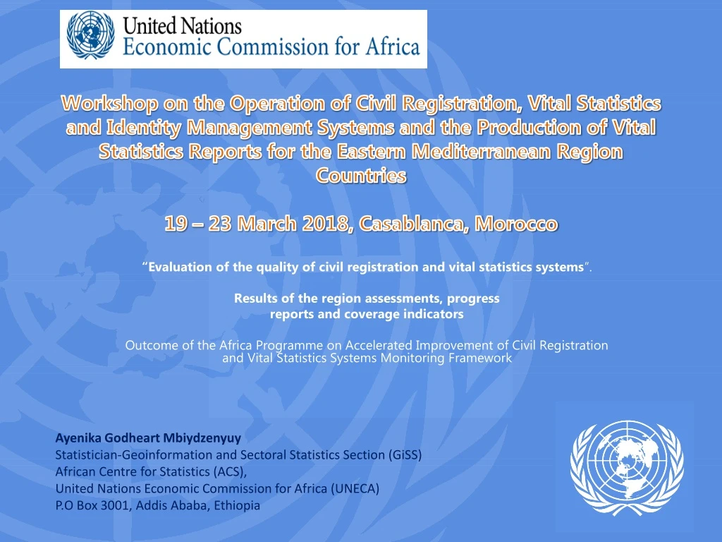 workshop on the operation of civil registration