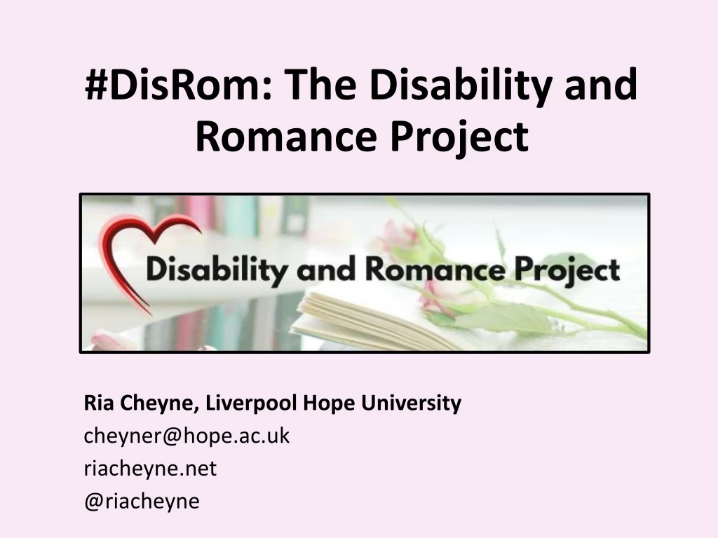 disrom the disability and romance project