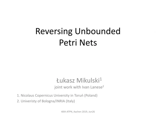 Reversing Unbounded Petri Nets