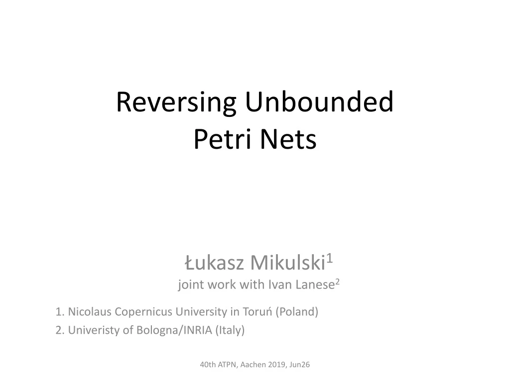 reversing unbounded petri nets