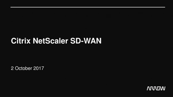Citrix NetScaler SD-WAN