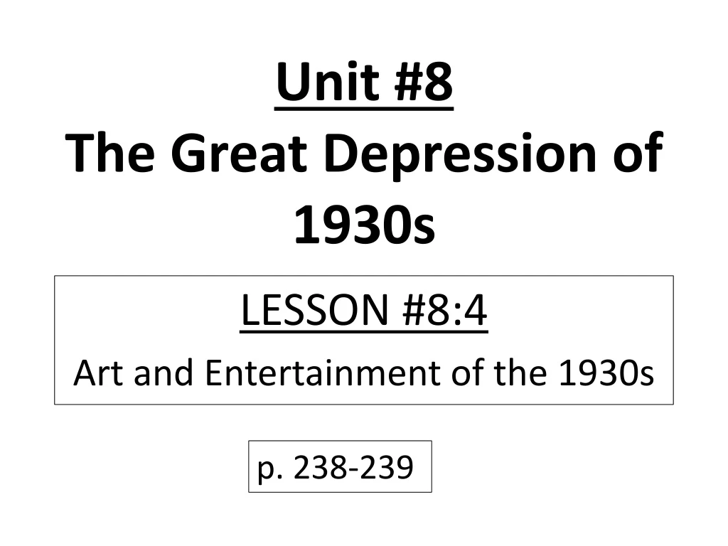 unit 8 the great depression of 1930s