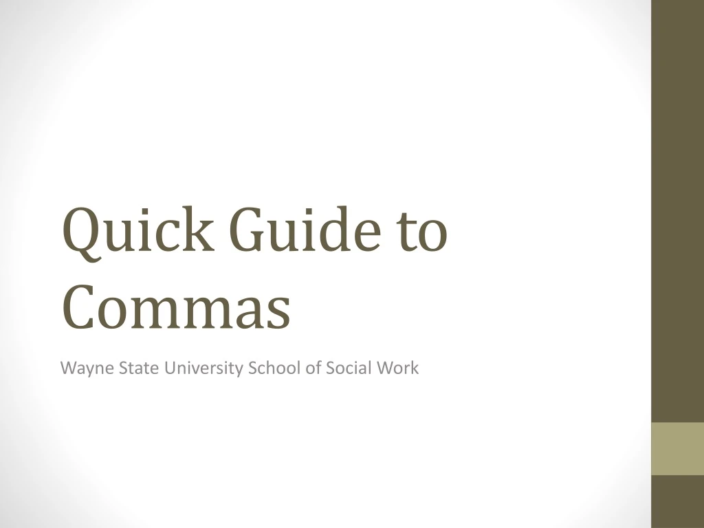 quick guide to commas