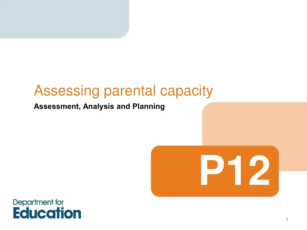 assessing parental capacity