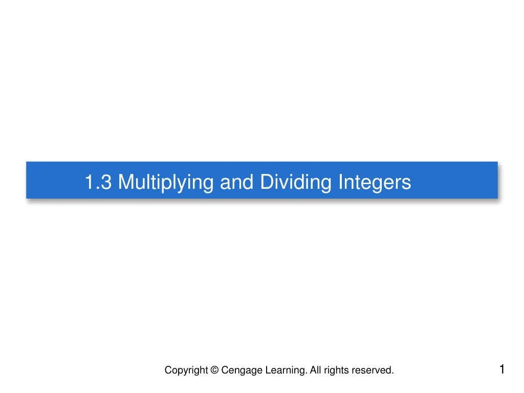 1 3 multiplying and dividing integers