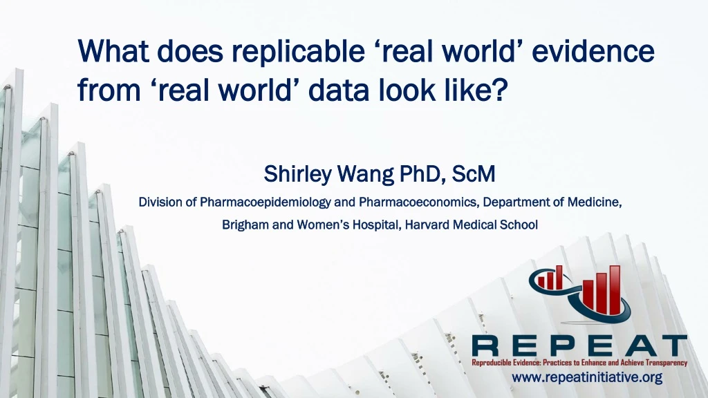 what does replicable real world evidence from
