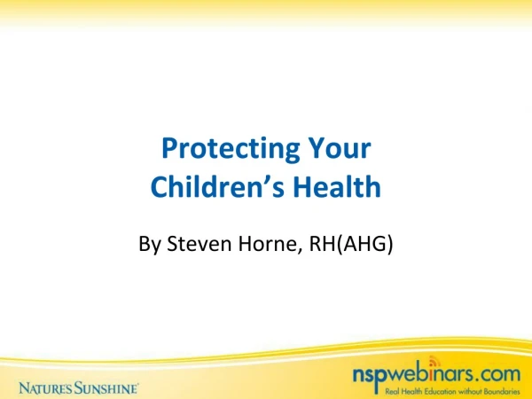 Protecting Your Children’s Health