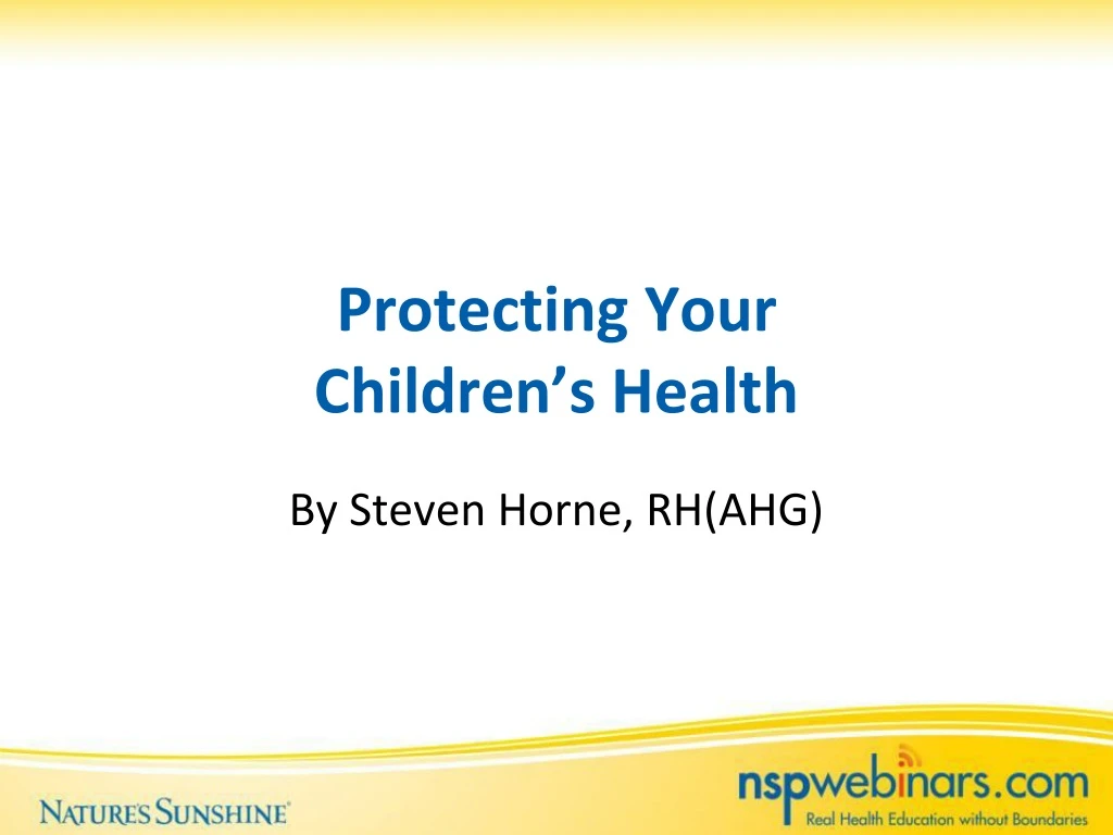 protecting your children s health