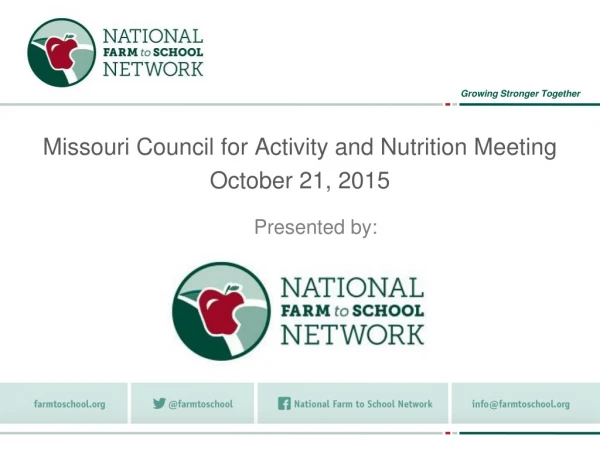 Missouri Council for Activity and Nutrition Meeting October 21, 2015