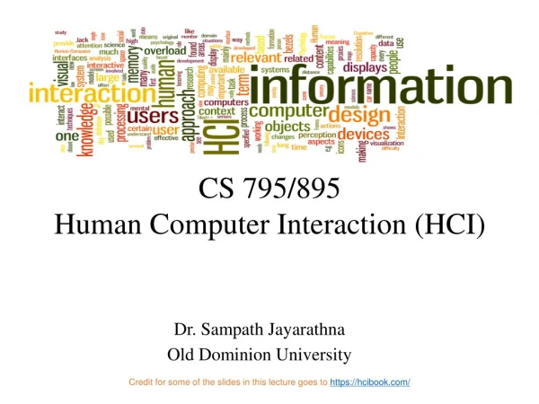 Dr. Sampath Jayarathna Old Dominion University
