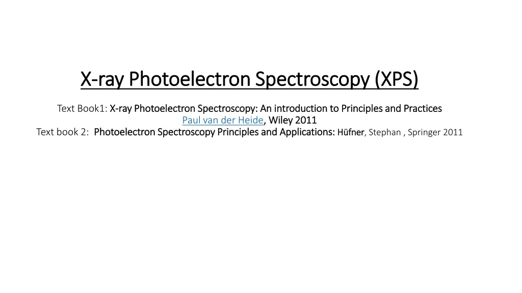 x ray photoelectron spectroscopy xps text book1