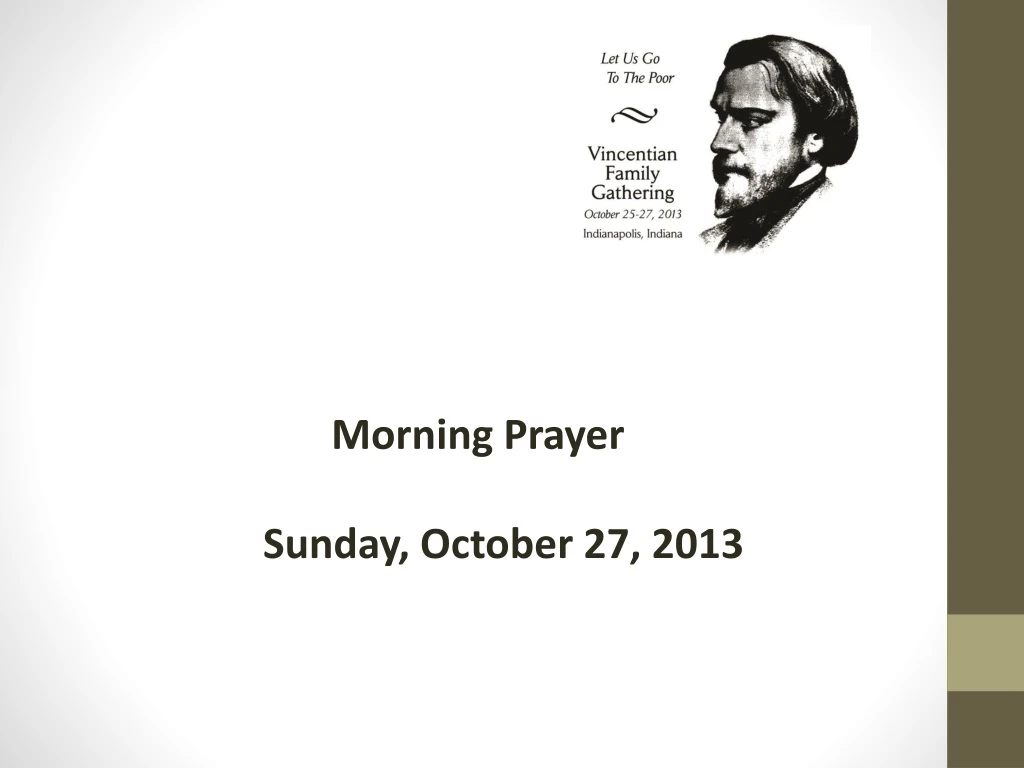 morning prayer sunday october 27 2013