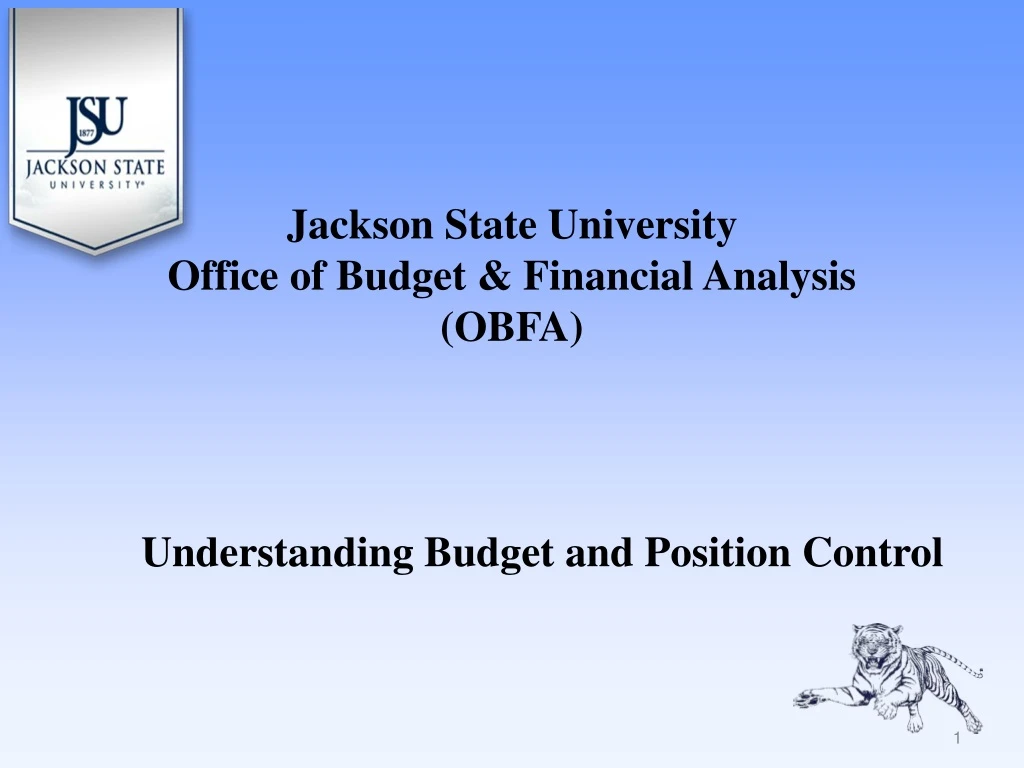 jackson state university office of budget financial analysis obfa