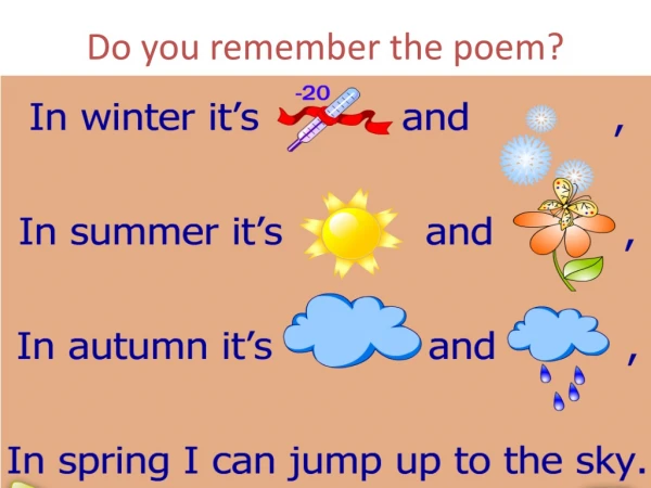 Do you remember the poem?