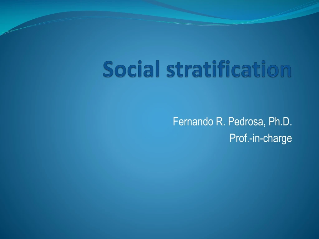 social stratification