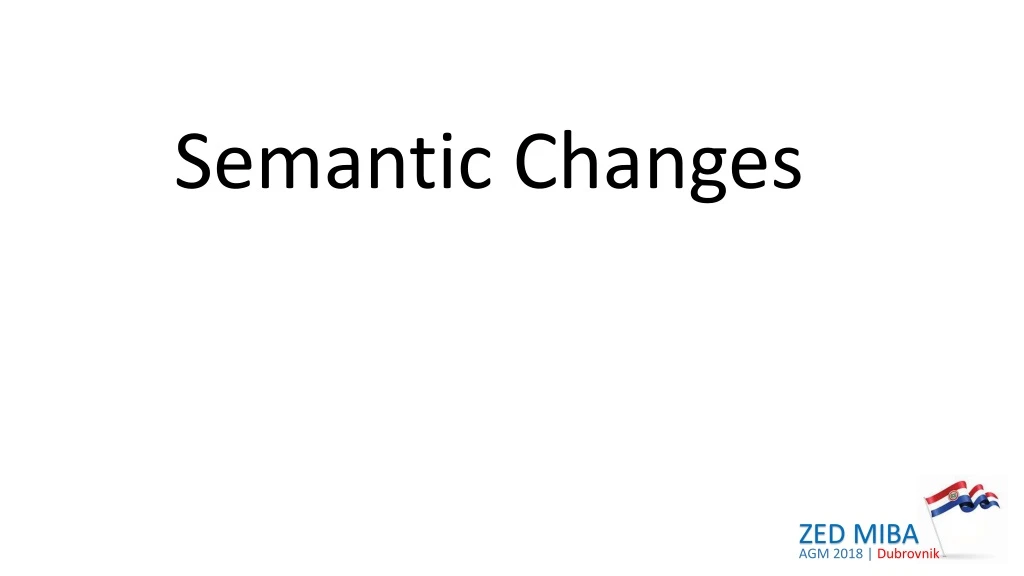 semantic changes