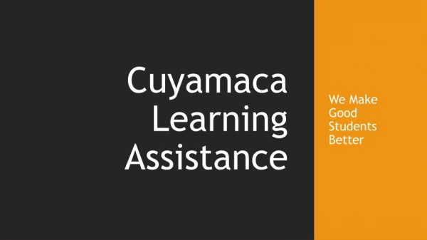Cuyamaca Learning Assistance